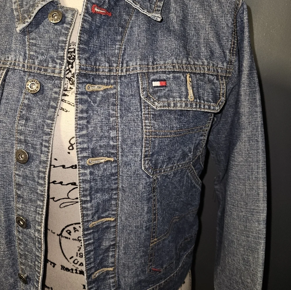 Tommy Hilfiger Womans Jean Jacket Size M - Picture 10 of 13